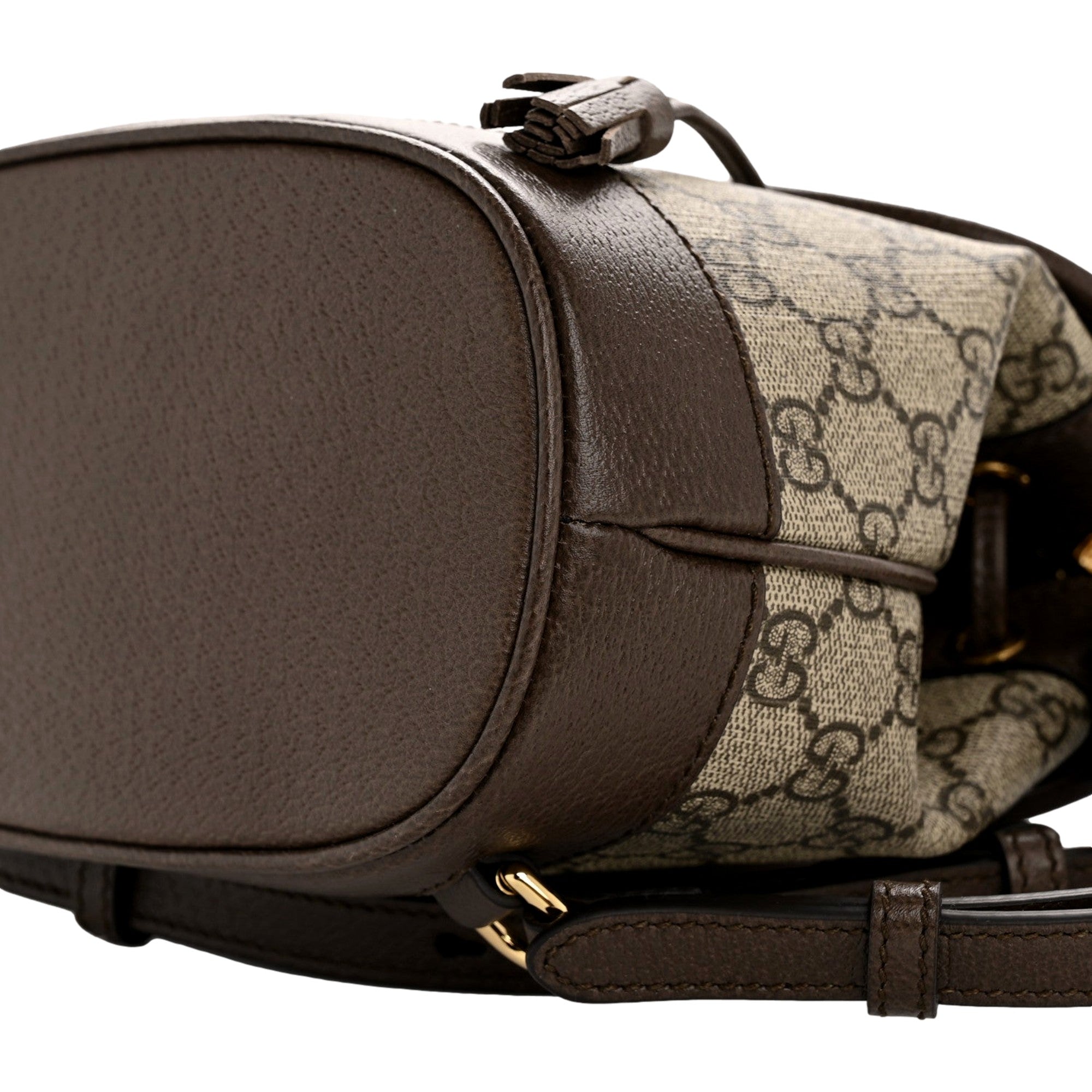Gucci Ophidia GG Supreme Mini Leather Canvas Backpack available at Queen Bee of Beverly Hills