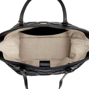 Gucci Ophidia Jumbo GG Matellase Medium Black Leather Tote available at Queen Bee of Beverly Hills