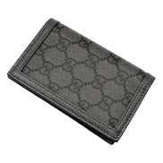 Gucci Ophidia Silver Gray Supreme Bifold Card Case Wallet available at Queen Bee of Beverly Hills