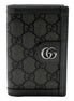 Gucci Ophidia Silver Gray Supreme Bifold Card Case Wallet available at Queen Bee of Beverly Hills