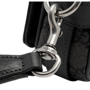 Gucci Ophidia Super Mini GG Supreme Canvas Shoulder Bag Gray Black available at Queen Bee of Beverly Hills