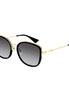 Gucci Oversized Cat Eye Black Gold Sunglasses available at Queen Bee of Beverly Hills