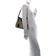 Gucci GG Supreme Monogram Canvas Medium Padlock Shoulder Bag Black