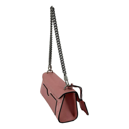 Gucci Pink GG Supreme Leather Padlock Chain Small Handbag Pink available at Queen Bee of Beverly Hills