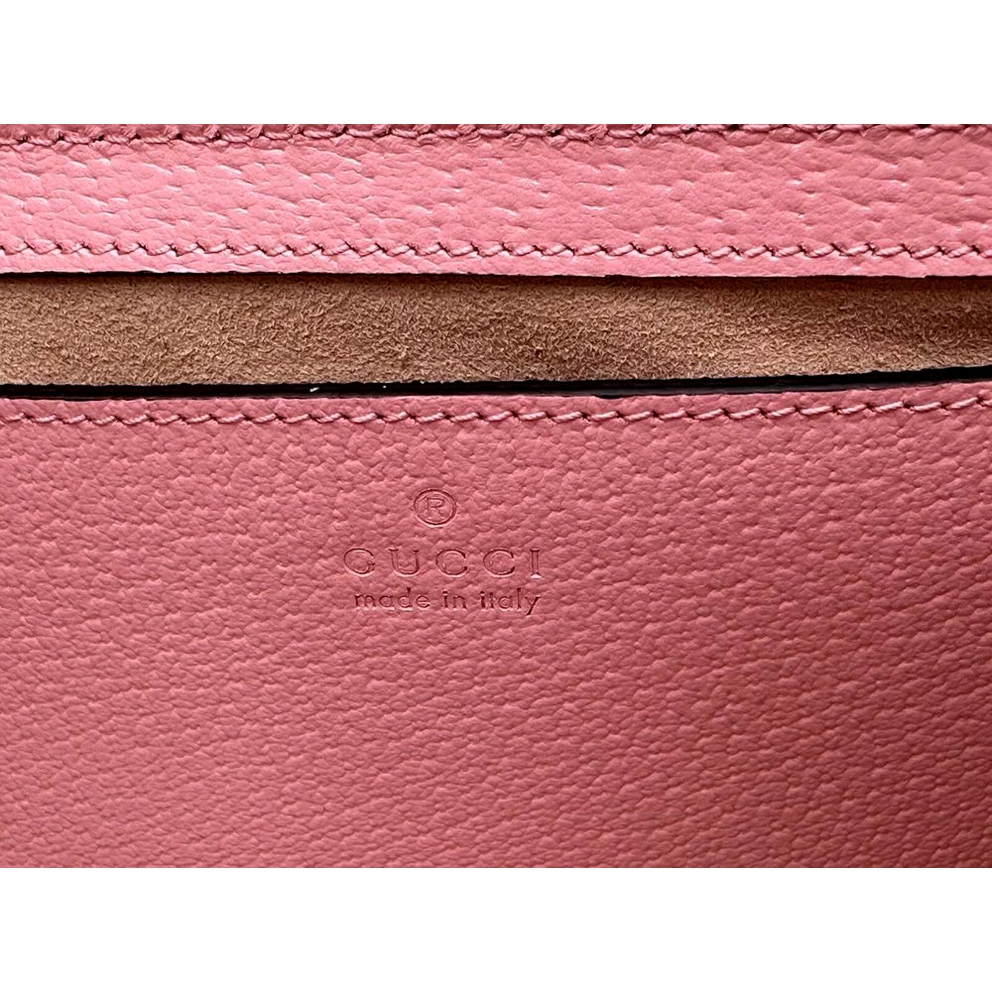 Gucci Pink GG Supreme Leather Padlock Chain Small Handbag Pink available at Queen Bee of Beverly Hills