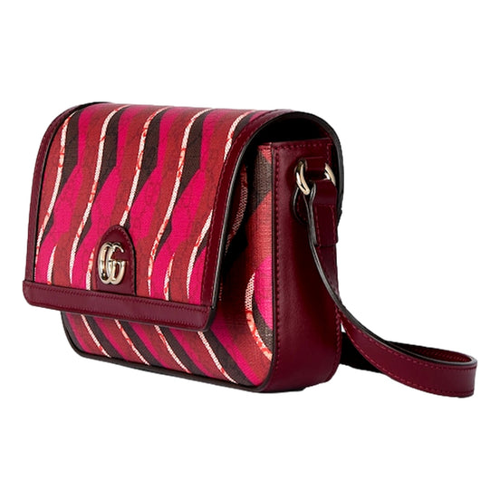 Gucci Printed Red Snake Mini Supreme Crossbody Bag available at Queen Bee of Beverly Hills