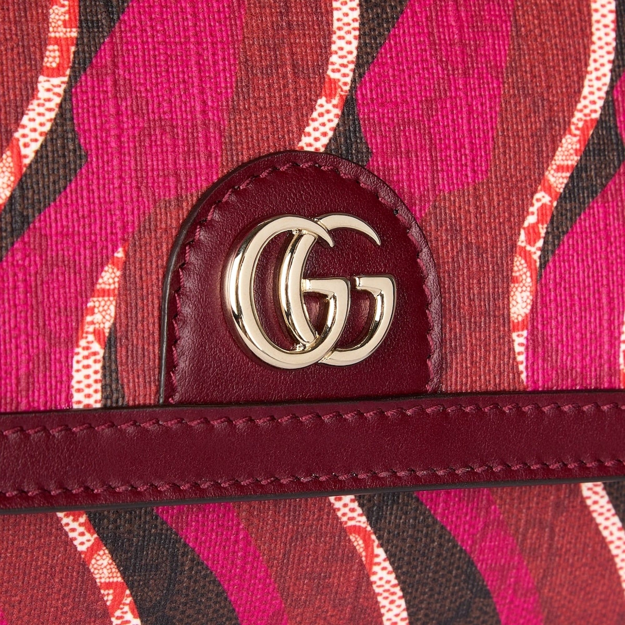 Gucci Printed Red Snake Mini Supreme Crossbody Bag available at Queen Bee of Beverly Hills
