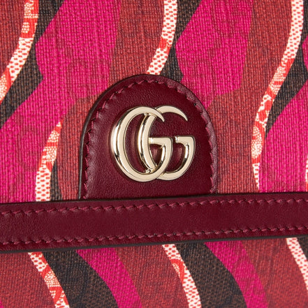 Gucci Printed Red Snake Mini Supreme Crossbody Bag available at Queen Bee of Beverly Hills