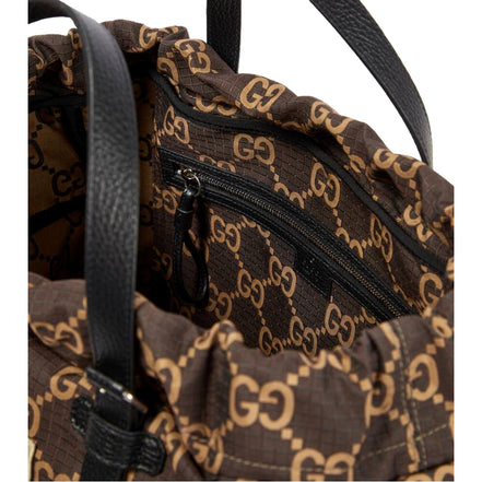 Gucci Ripstop brown beige gg canvas tote bag - available at Queen Bee of Beverly Hills. 
