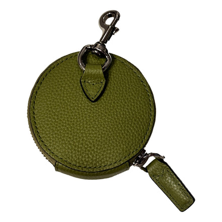 Gucci Round Coin Case Keychain Calf Leather Lime Green Pouch - available at Queen Bee of Beverly Hills. 