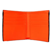 Gucci GG Rubber Effect Neon Orange Guccissima Leather Bifold Wallet sold at Queen Bee of Beverly Hills