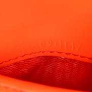 Gucci GG Rubber Effect Neon Orange Guccissima Leather Bifold Wallet sold at Queen Bee of Beverly Hills