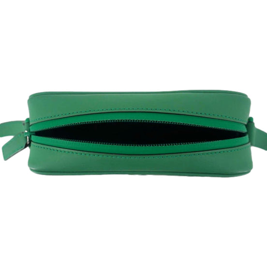 Gucci GG Rubber Effect Green Guccissima Leather Camera Crossbody Bag