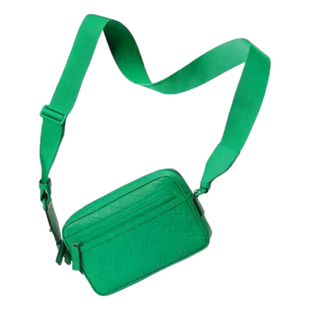 Gucci GG Rubber Effect Crossbody Bag in Green - available at Queen Bee of Beverly Hills.