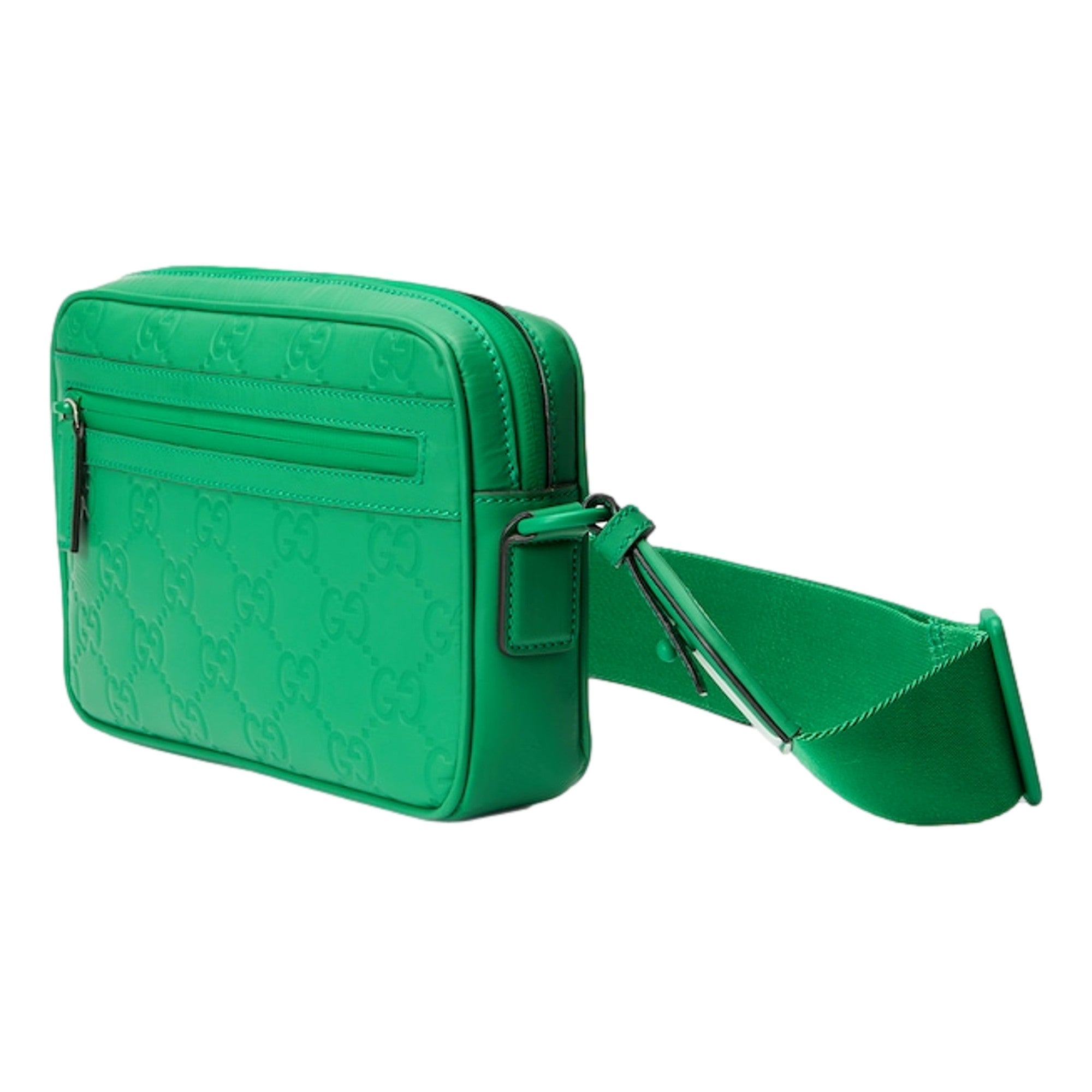 Gucci GG Rubber Effect Crossbody Bag in Green - available at Queen Bee of Beverly Hills.