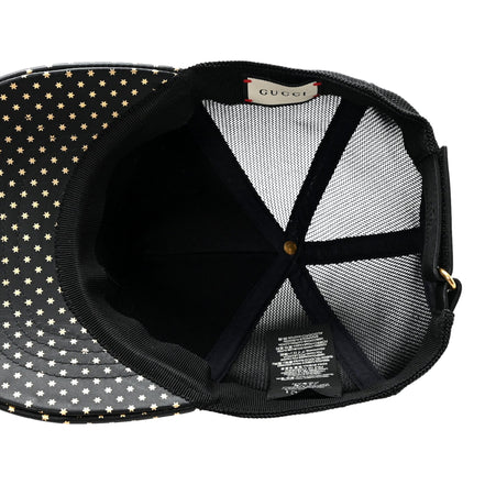 Gucci x Sega Guccy Stars Black Gold Leather Hat
