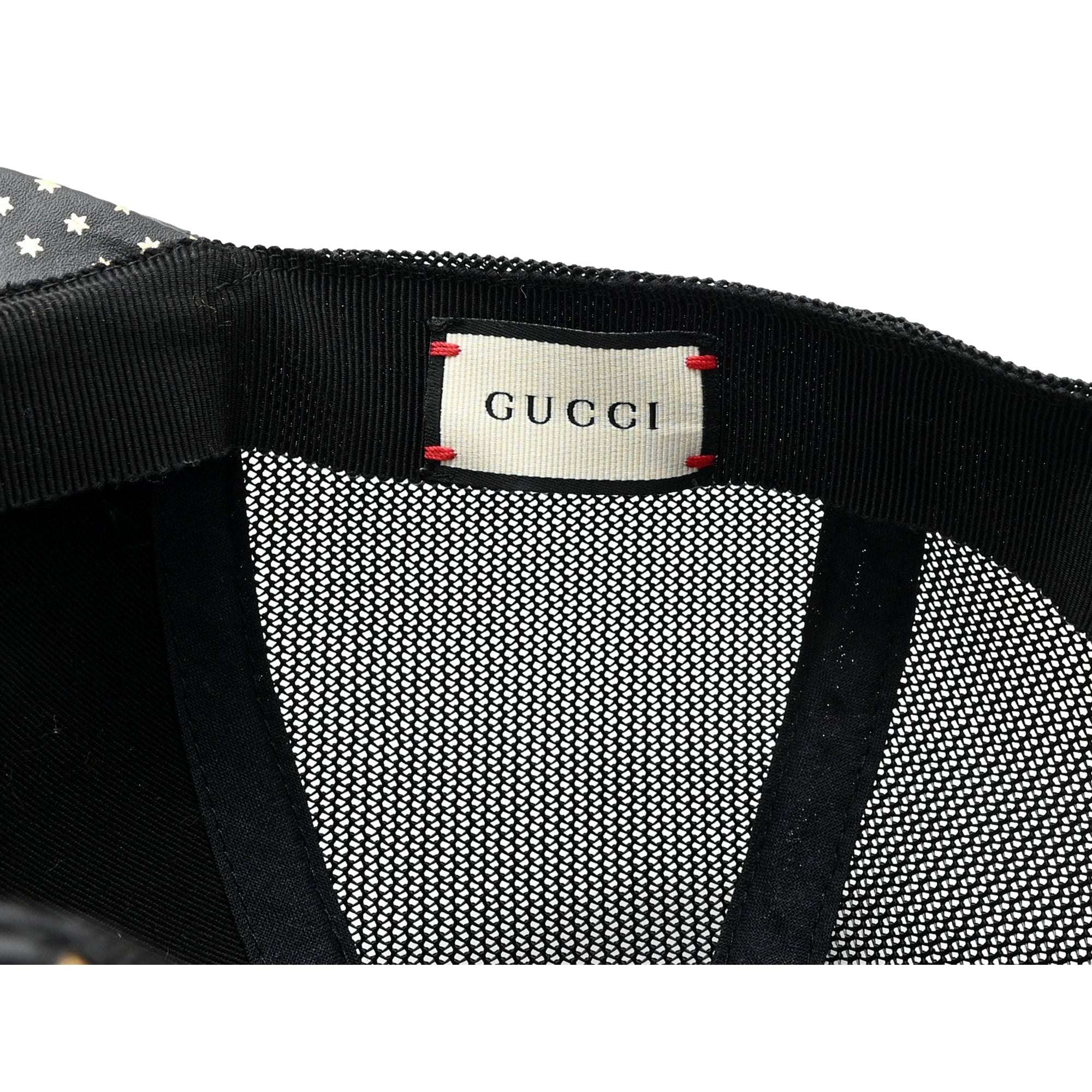 Gucci x Sega Guccy Stars Black Gold Leather Hat