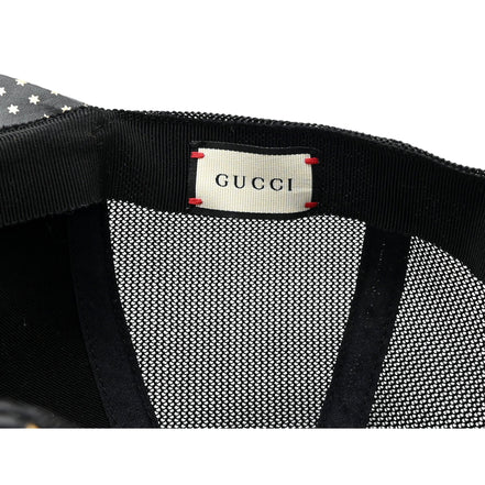 Gucci x Sega Guccy Stars Black Gold Leather Hat