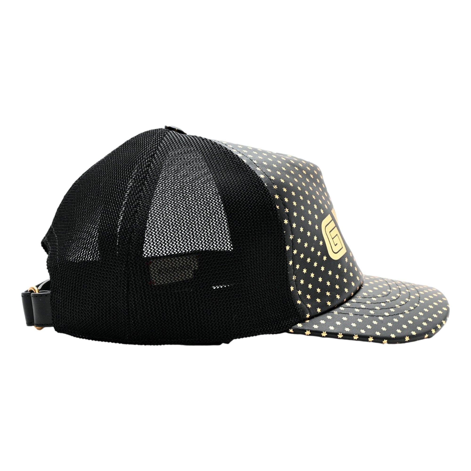 Gucci x Sega Guccy Stars Black Gold Leather Hat