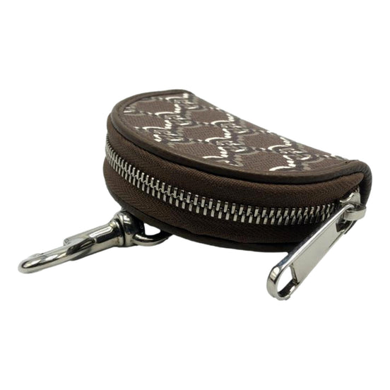 Gucci GG Shadow Brown Canvas Earphone Case Charm - available at Queen Bee of Beverly Hills. 