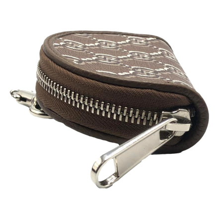Gucci GG Shadow Brown Canvas Earphone Case Charm - available at Queen Bee of Beverly Hills. 