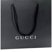 Gucci Shopping Gift Bag Designer Logo Packaging Black Paper Large Size available at Queen Bee of Beverly Hills