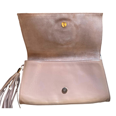 Gucci Soft Patent Medium Soho Clutch Dark Cipria available at Queen Bee of Beverly Hills