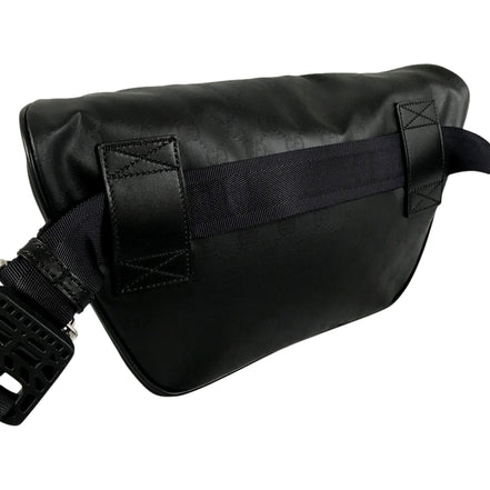 Gucci Black GG Supreme Web Logo Belt Bag - available at Queen Bee of Beverly Hills.