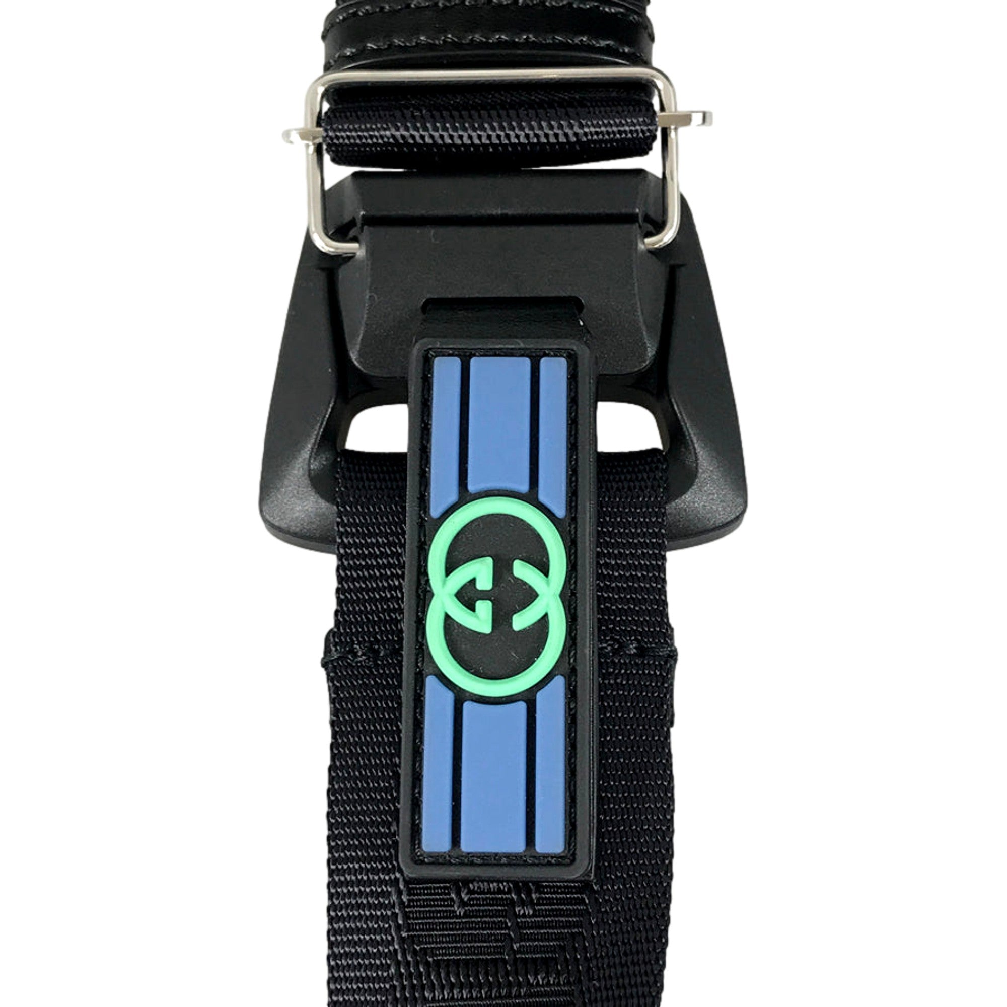 Gucci Black GG Supreme Web Logo Belt Bag - available at Queen Bee of Beverly Hills.