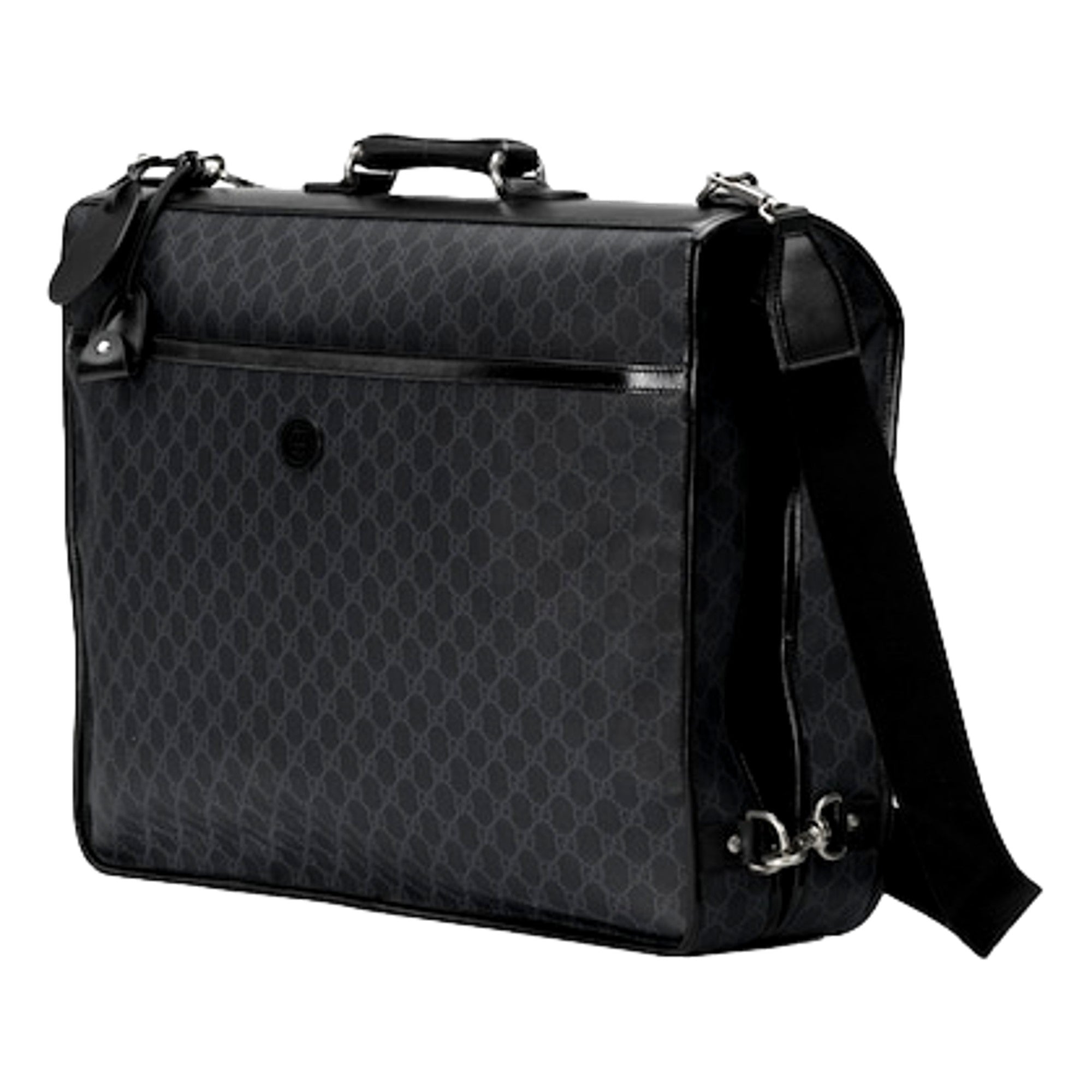 Gucci Supreme Interlocking GG Supreme Black Garment Bag Holdall available at Queen Bee of Beverly Hills