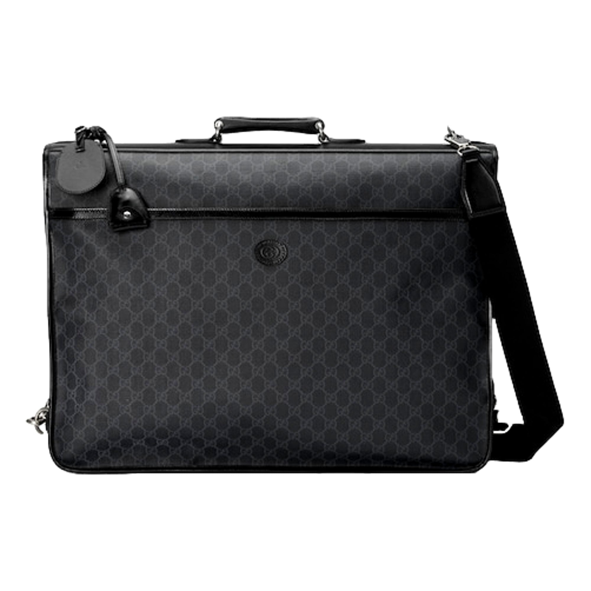 Gucci Supreme Interlocking GG Supreme Black Garment Bag Holdall available at Queen Bee of Beverly Hills