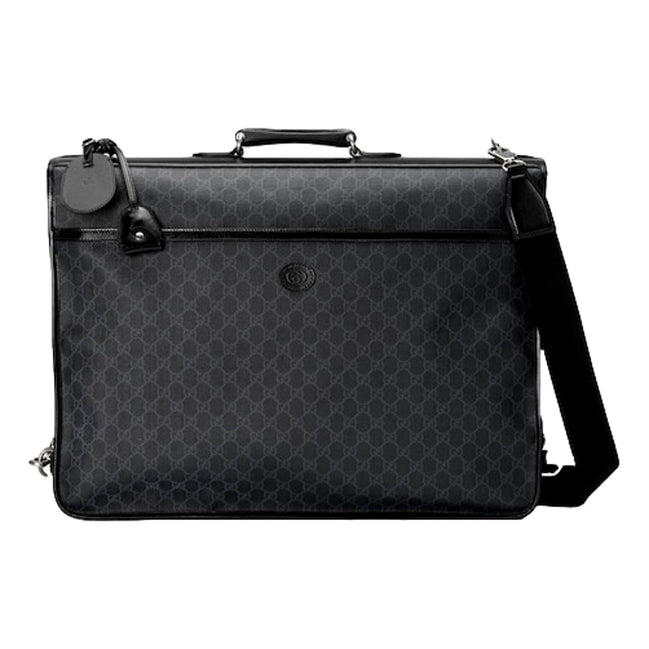 Gucci Supreme Interlocking GG Supreme Black Garment Bag Holdall available at Queen Bee of Beverly Hills