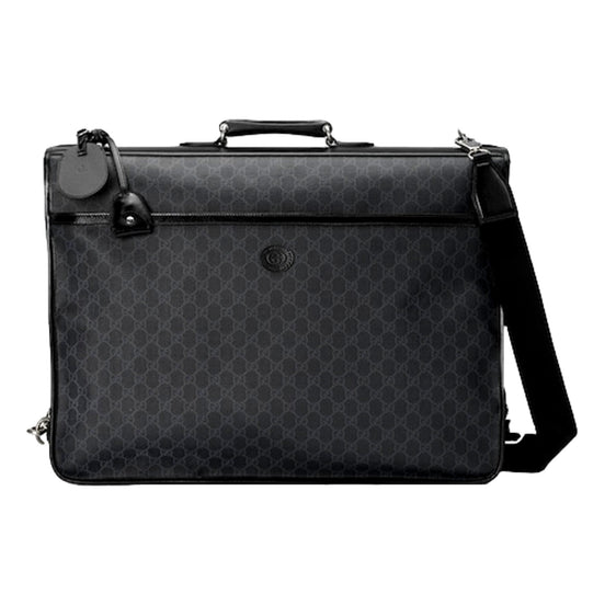 Gucci Supreme Interlocking GG Supreme Black Garment Bag Holdall available at Queen Bee of Beverly Hills