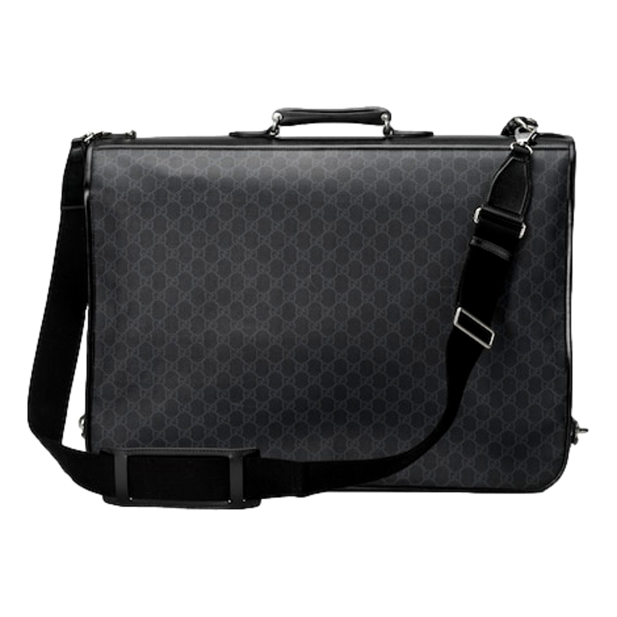 Gucci Supreme Interlocking GG Supreme Black Garment Bag Holdall available at Queen Bee of Beverly Hills