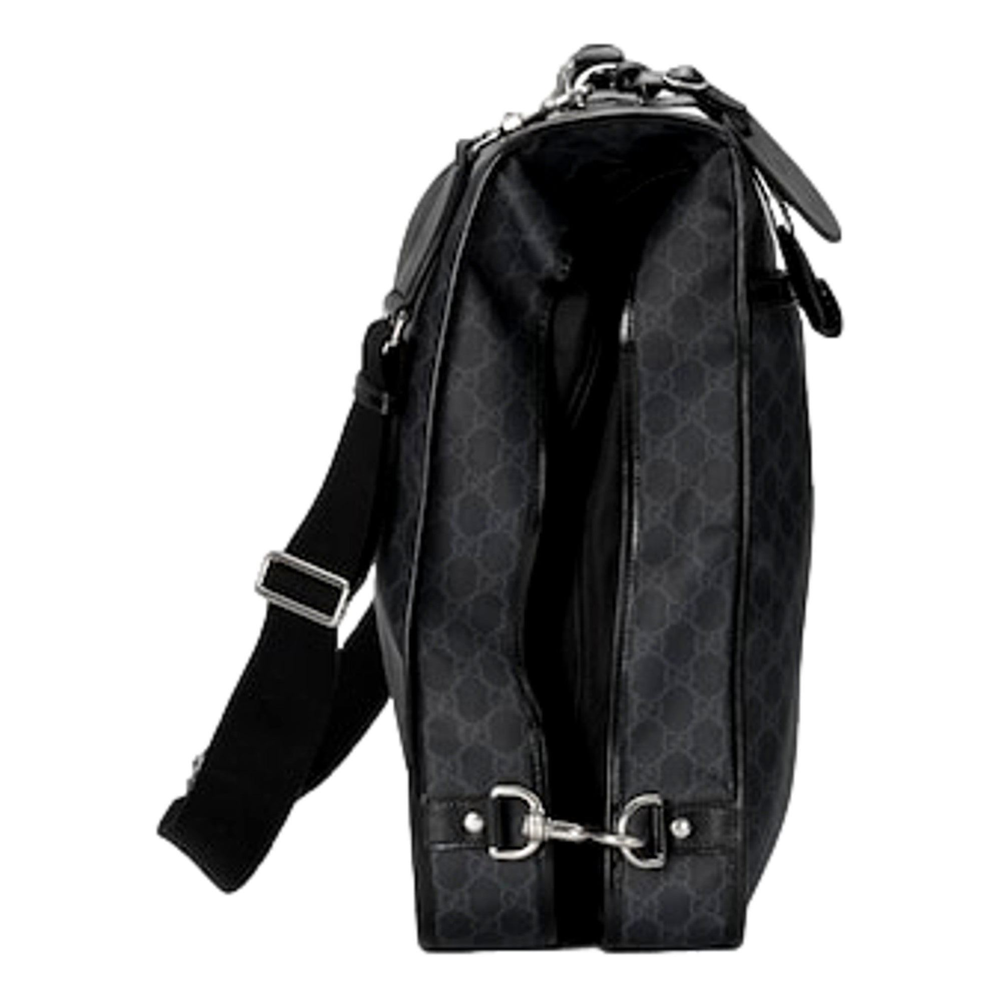 Gucci Supreme Interlocking GG Supreme Black Garment Bag Holdall available at Queen Bee of Beverly Hills