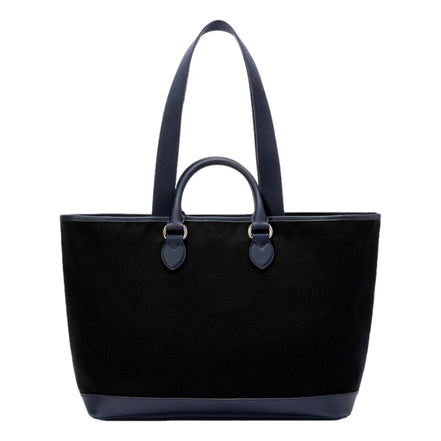 Gucci Made in Italy Large Supreme Canvas Leather Black Navy Tote Bag