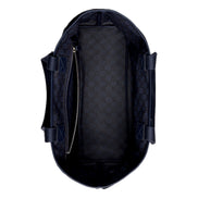 Gucci Made in Italy Large Supreme Canvas Leather Black Navy Tote Bag