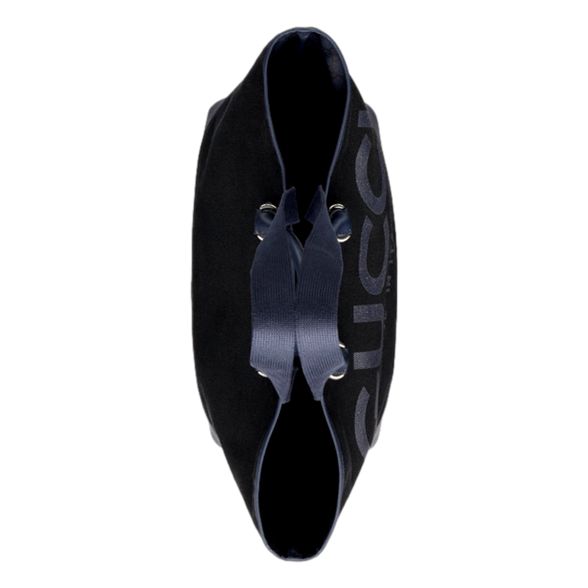 Gucci Made in Italy Large Supreme Canvas Leather Black Navy Tote Bag