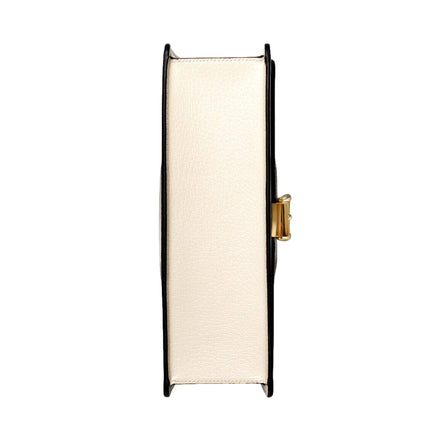 Gucci Sylvie Bee Star Ivory Leather Shoulder Bag available at Queen Bee of Beverly Hills