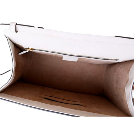 Gucci Sylvie Embroidered Off White Medium Top Handle Bag available at Queen Bee of Beverly Hills