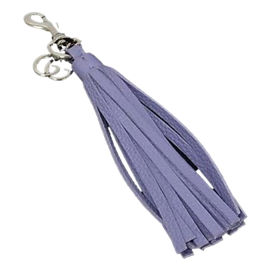 Gucci Lilac Purple Leather Tassel Keychain Charm - available at Queen Bee of Beverly Hills. 