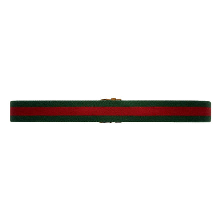 Gucci Web Stripe Red and Green Canvas Belt Size 90/36 available at Queen Bee of Beverly Hills