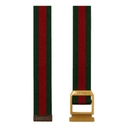 Gucci Web Stripe Red and Green Canvas Belt Size 90/36 available at Queen Bee of Beverly Hills