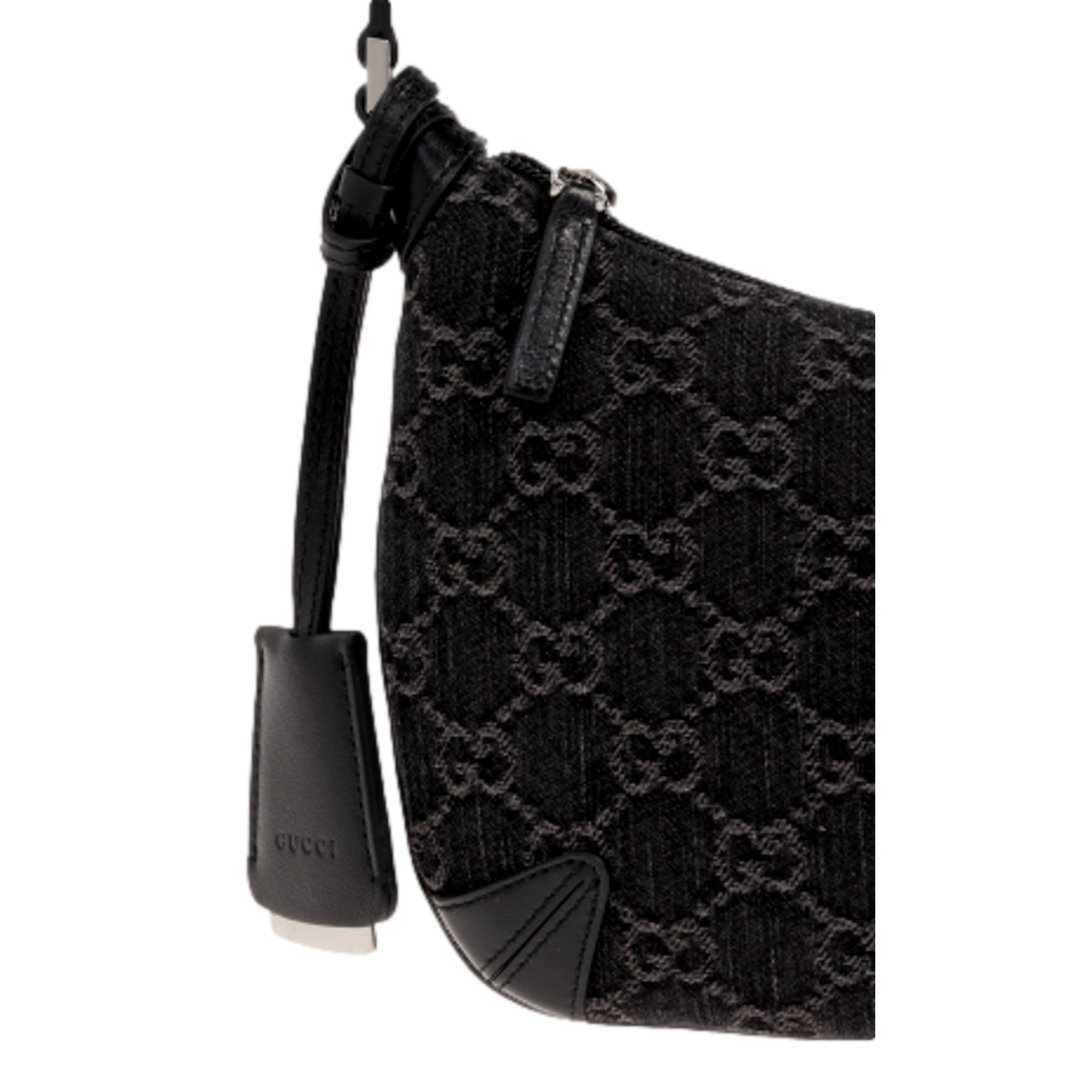 Gucci Womens Horsebit Slim Small Shoulder Bag in Black available at Queen Bee of Beverly Hills
