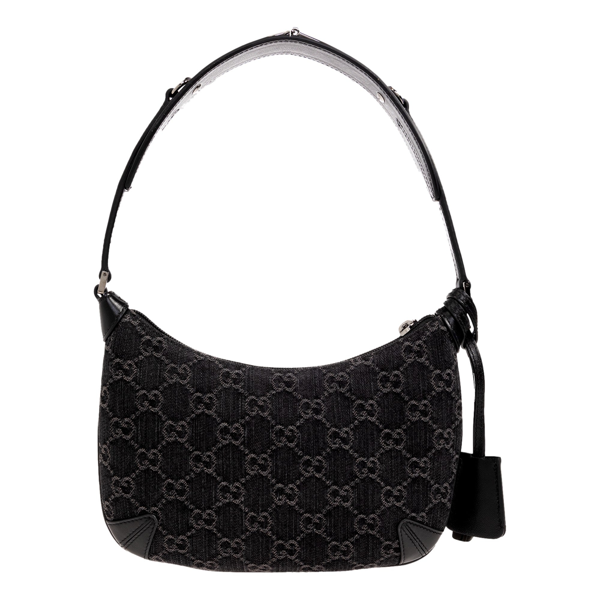 Gucci Womens Horsebit Slim Small Shoulder Bag in Black available at Queen Bee of Beverly Hills
