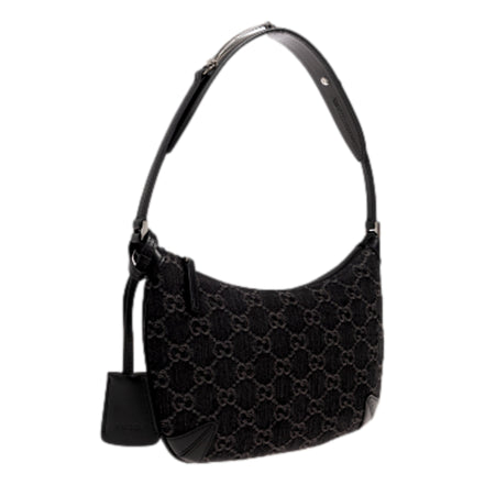 Gucci Womens Horsebit Slim Small Shoulder Bag in Black available at Queen Bee of Beverly Hills