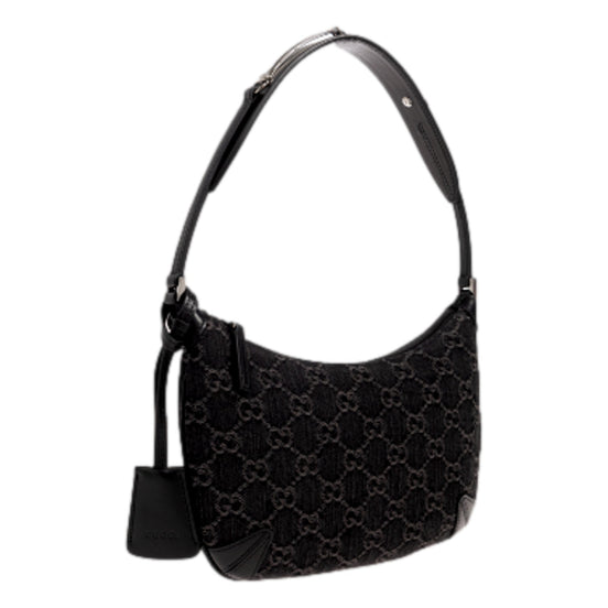 Gucci Womens Horsebit Slim Small Shoulder Bag in Black available at Queen Bee of Beverly Hills