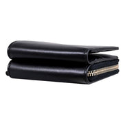 Gucci Black Patent Leather Zip-Around Wallet with Bamboo Pull - available at Queen Bee of Beverly Hills. 