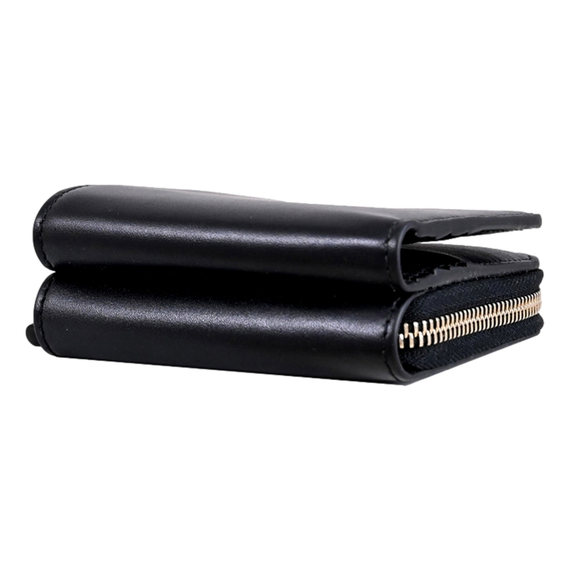 Gucci Black Patent Leather Zip-Around Wallet with Bamboo Pull - available at Queen Bee of Beverly Hills. 