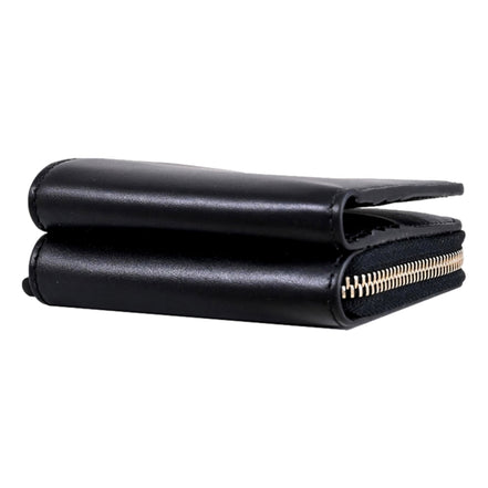 Gucci Black Patent Leather Zip-Around Wallet with Bamboo Pull - available at Queen Bee of Beverly Hills. 